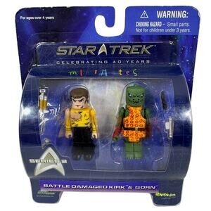 Star Trek Minimates Damaged Kirk and Gorn Set 2007 Art Asylum‎ Series 2